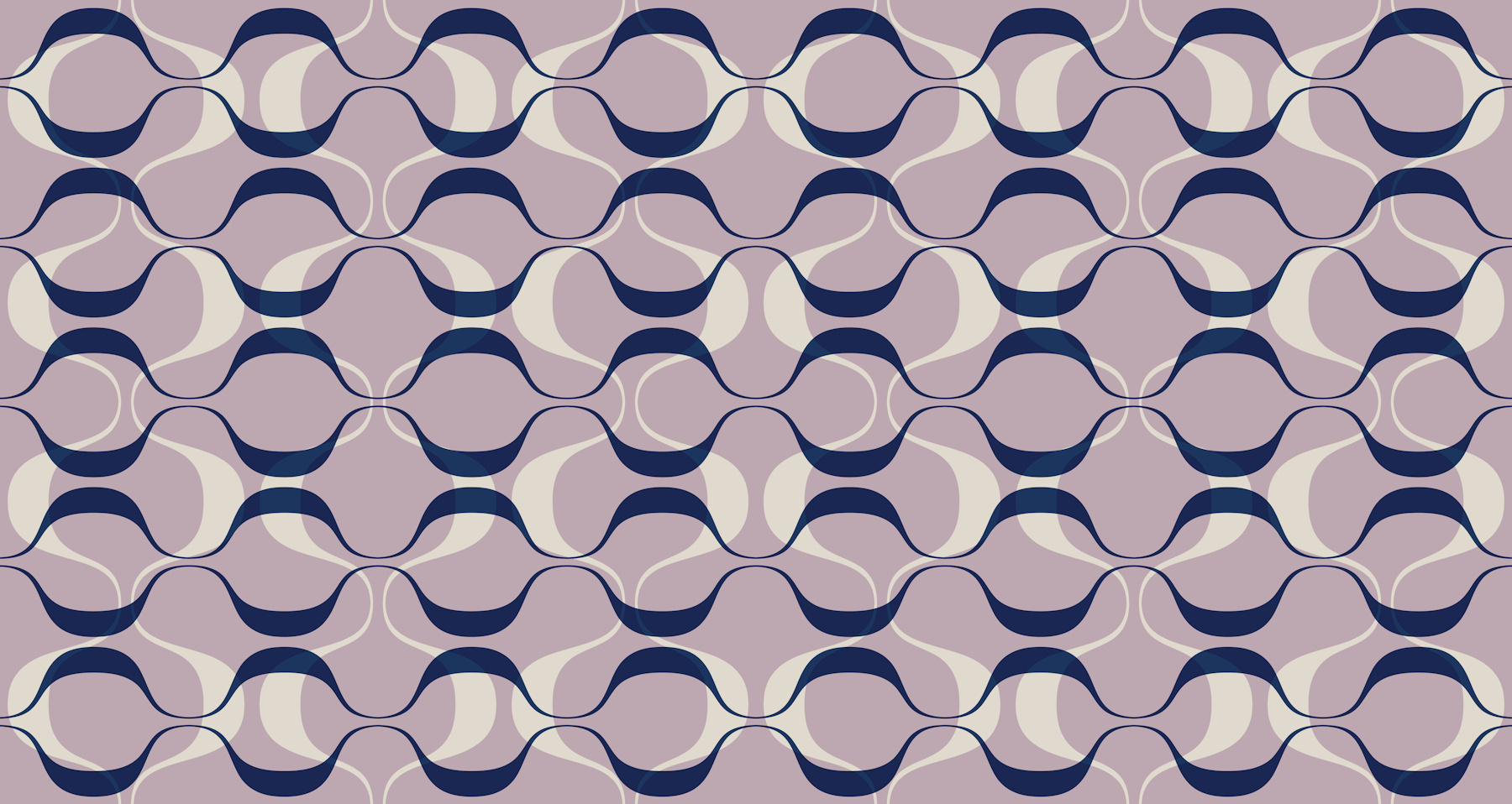 Retro Abstract Geo Wave Pattern - Happywall