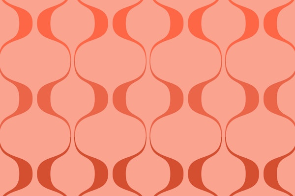 Blush Retro Abstract Geo Wave