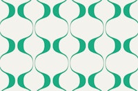 Green Retro Abstract Geo Wave ταπετσαρία
