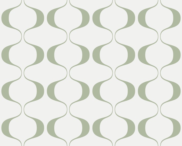 Green Retro Abstract Geo Wave