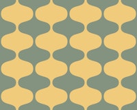 Retro Abstract Geo Waves tapet