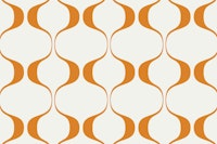 Orange Retro Abstract Geo Waves wallpaper