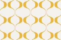 Yellow Retro Abstract Geo Waves carta da parati