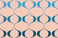 Rose Retro Abstract Geo Waves wallpaper