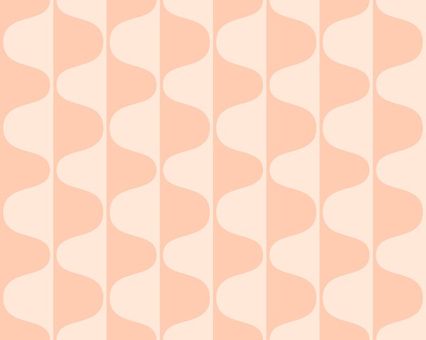 Rose Retro Abstract Geo Waves