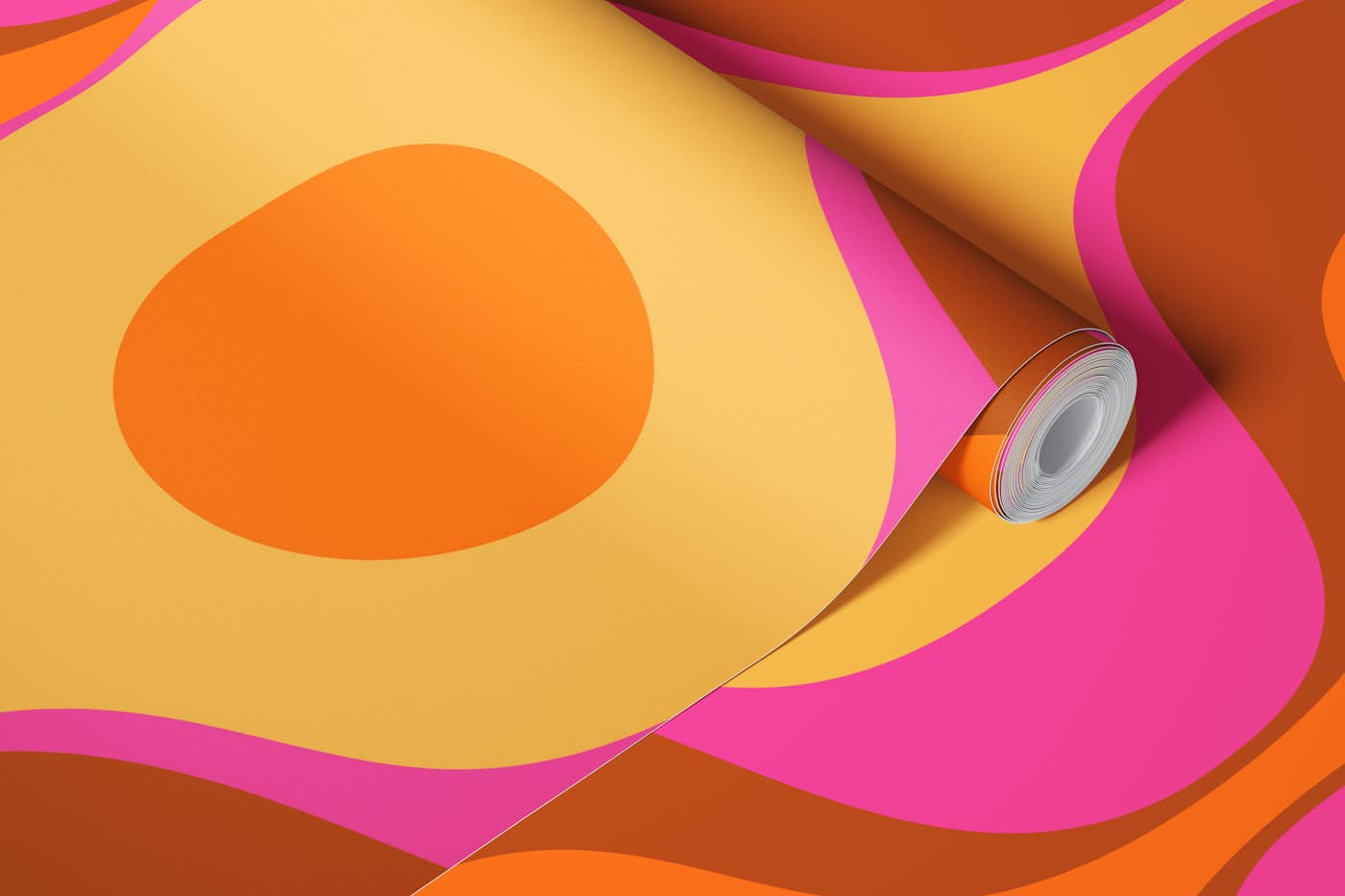 Vivid Retro Abstract Geo Waves wallpaper roll