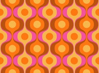 Vivid Retro Abstract Geo Waves tapet