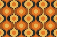 Large Retro Abstract Geo Waves tapete