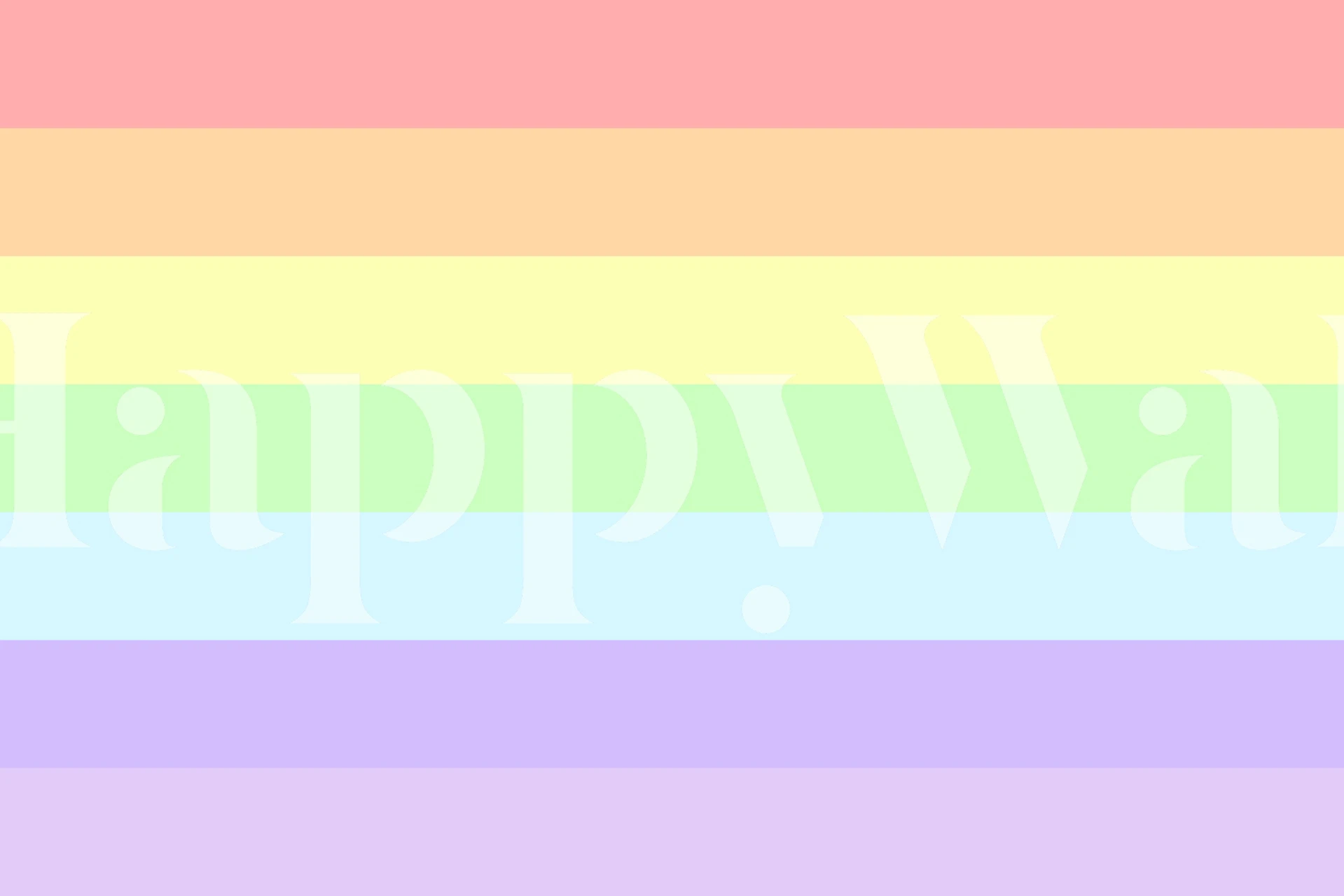 Pastel Rainbow Wall Mural with soft, serene hues for interior decoration