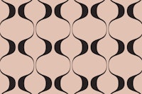 Muted Retro Abstract Geo Wave ταπετσαρία