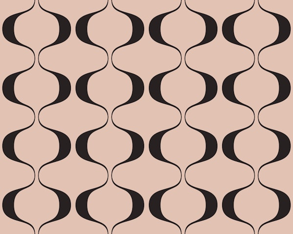 Muted Retro Abstract Geo Wave