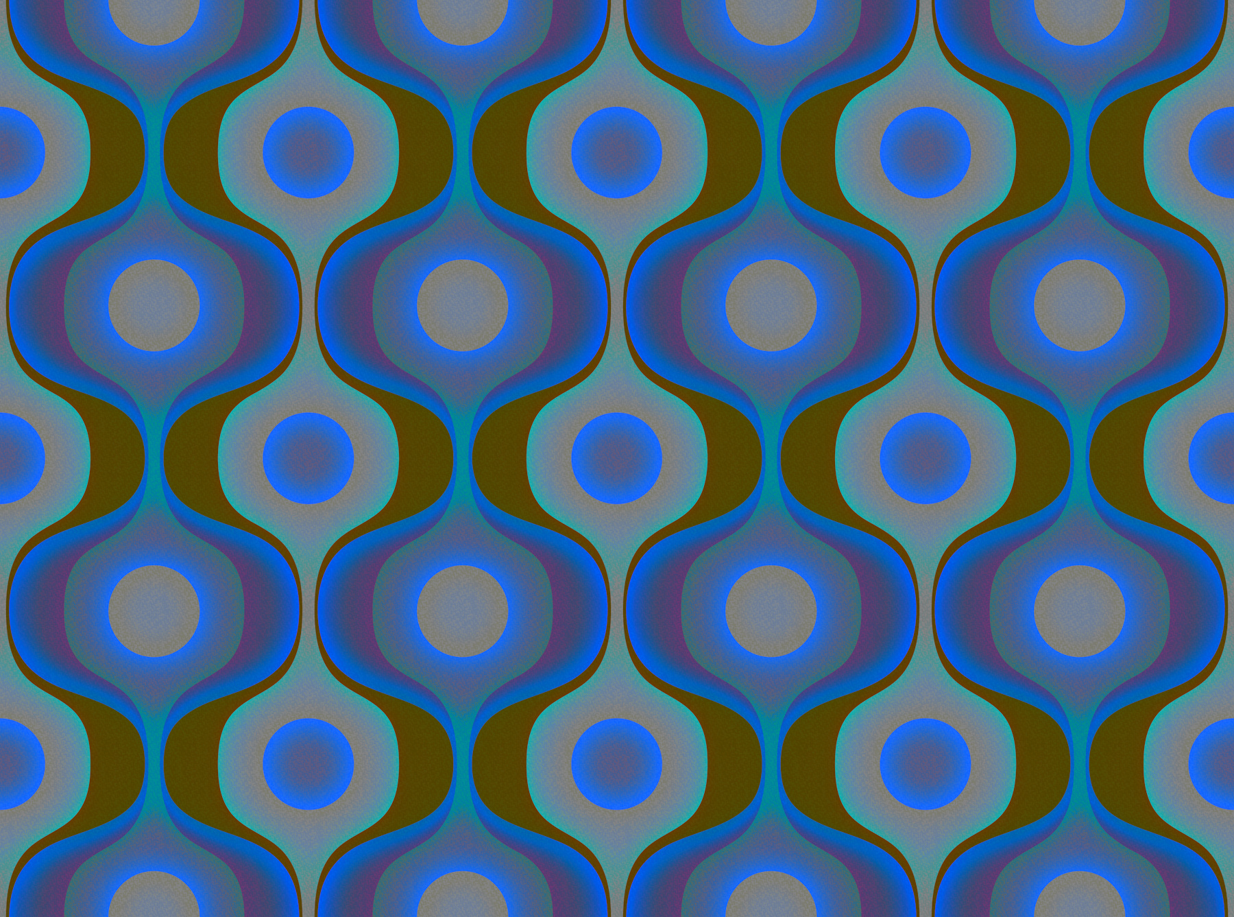 Blue Retro Geometric Wave Wallpaper
