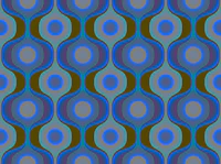 Funky Retro Geo Wave Swirls behang