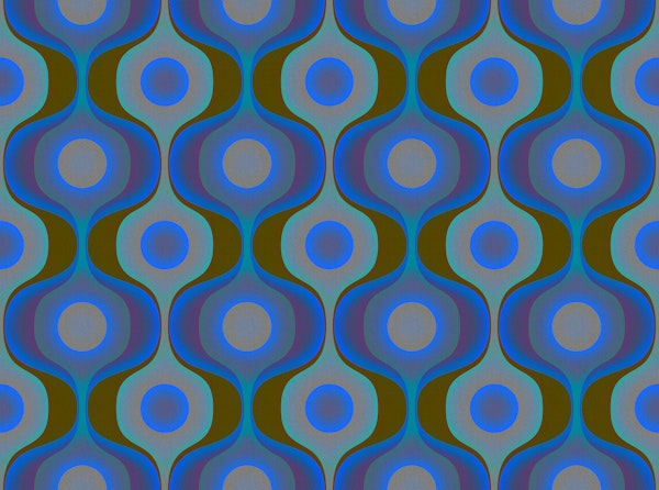 Funky Retro Geo Wave Swirls
