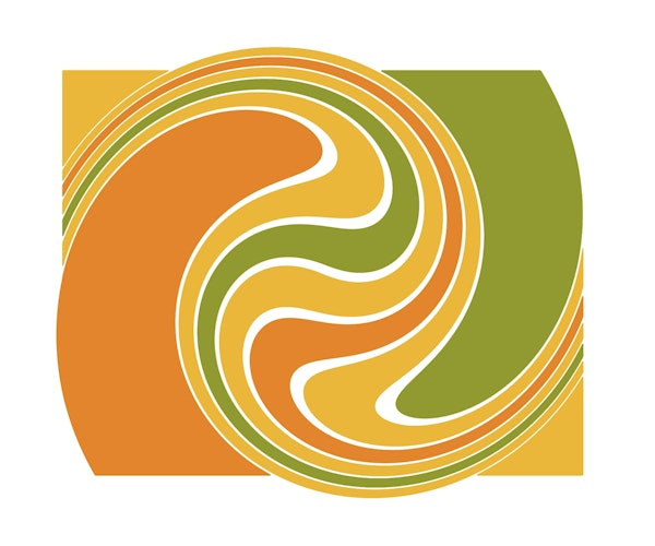 Funky Retro Geo Wave Swirl