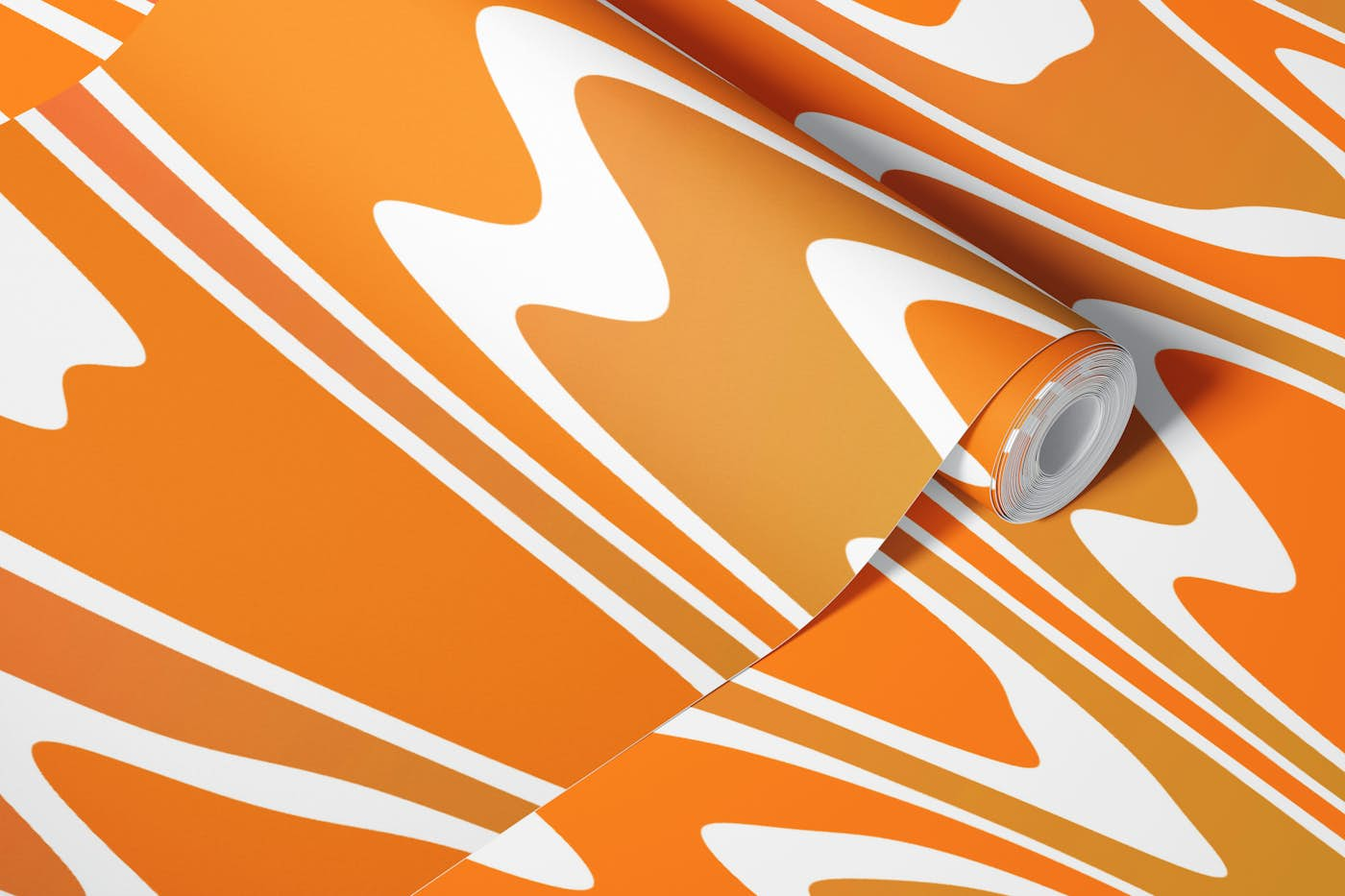 Orange Retro Dream Geo Abstract wallpaper roll