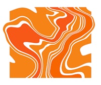 Orange Vintage Dream Geo Abstract tapete