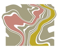 Dreamy Retro Geo Abstract tapete