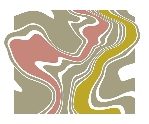 Dreamy Retro Geo Abstract