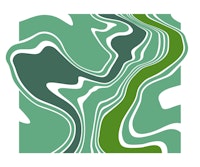 Dreamy Retro Geo Abstract Green tapete