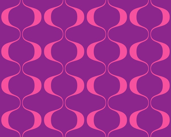 Magenta Retro Geo Abstract