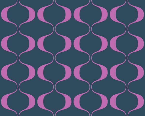 Magenta Retro Geo Abstract