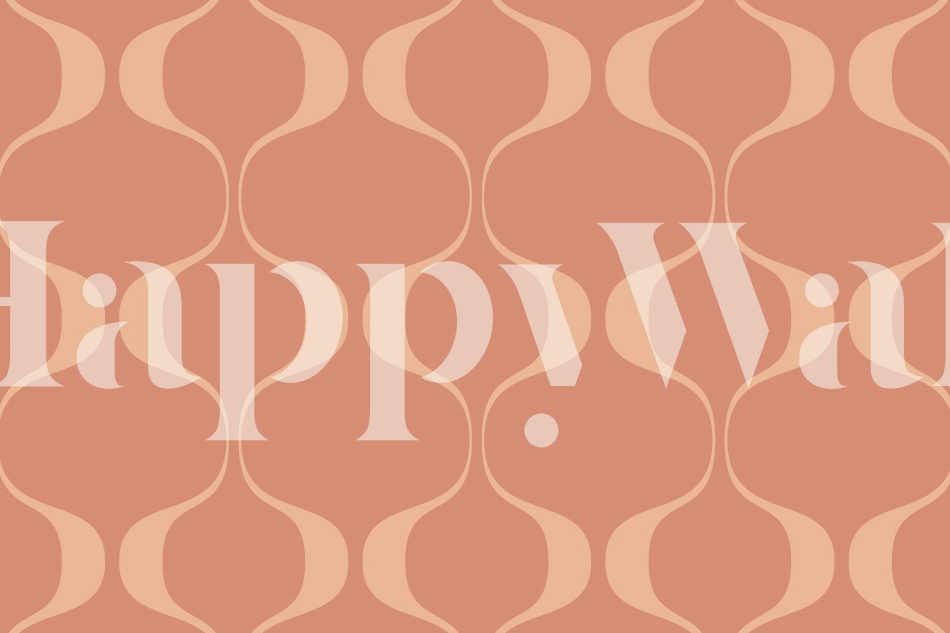 Fototapete mit abstrakten Wellen im Retro-Stil in sanften Tönen