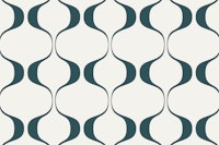 Green Retro Geo Abstract Waves wallpaper