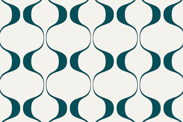 Green Retro Geo Abstract Waves