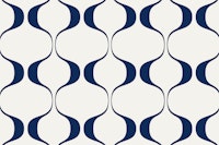 Blue Retro Geo Abstract Waves wallpaper