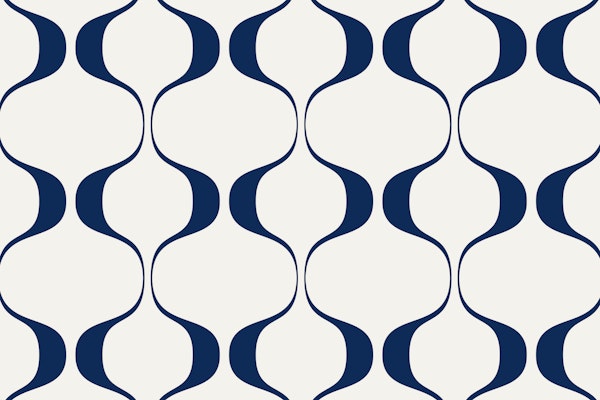 Blue Retro Geo Abstract Waves