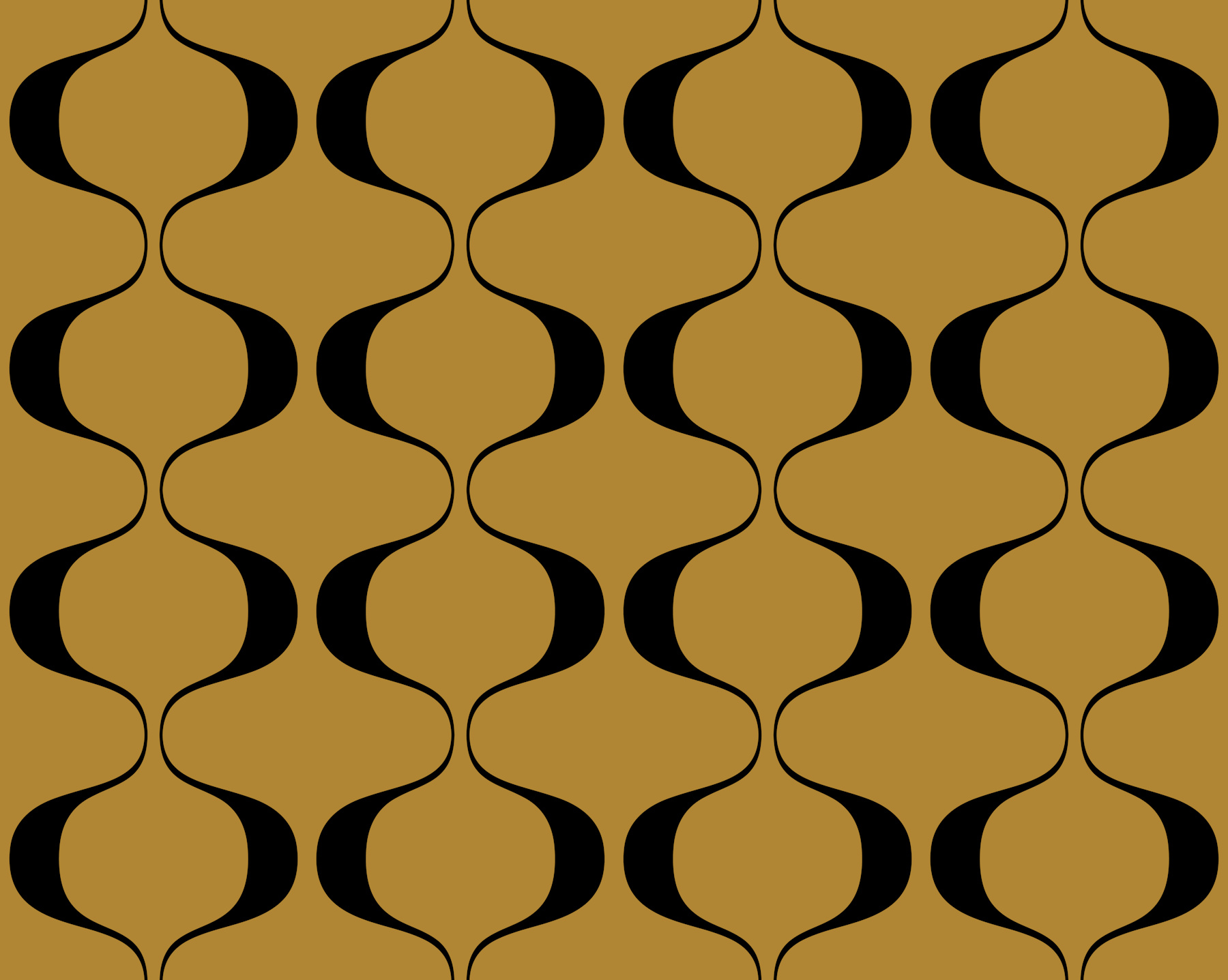 Retro Glam Geo Abstract Waves Wallpaper