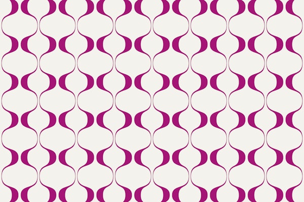 Vintage Abstract Geo Pattern Magenta Creme