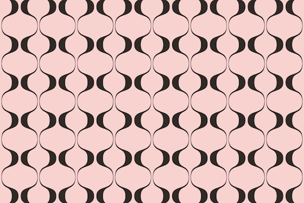 Vintage Abstract Geo Pattern Rose Pink Black