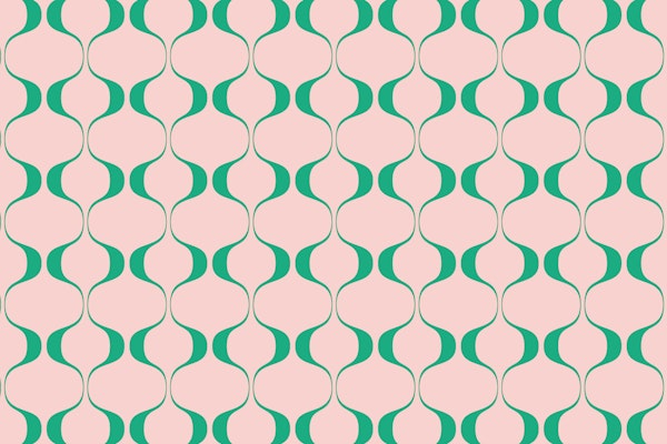 Vintage Abstract Geo Pattern Rose Pink Green