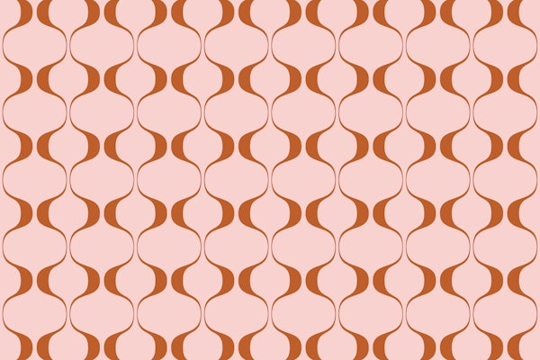 Vintage Abstract Geo Pattern Rose Pink Brown