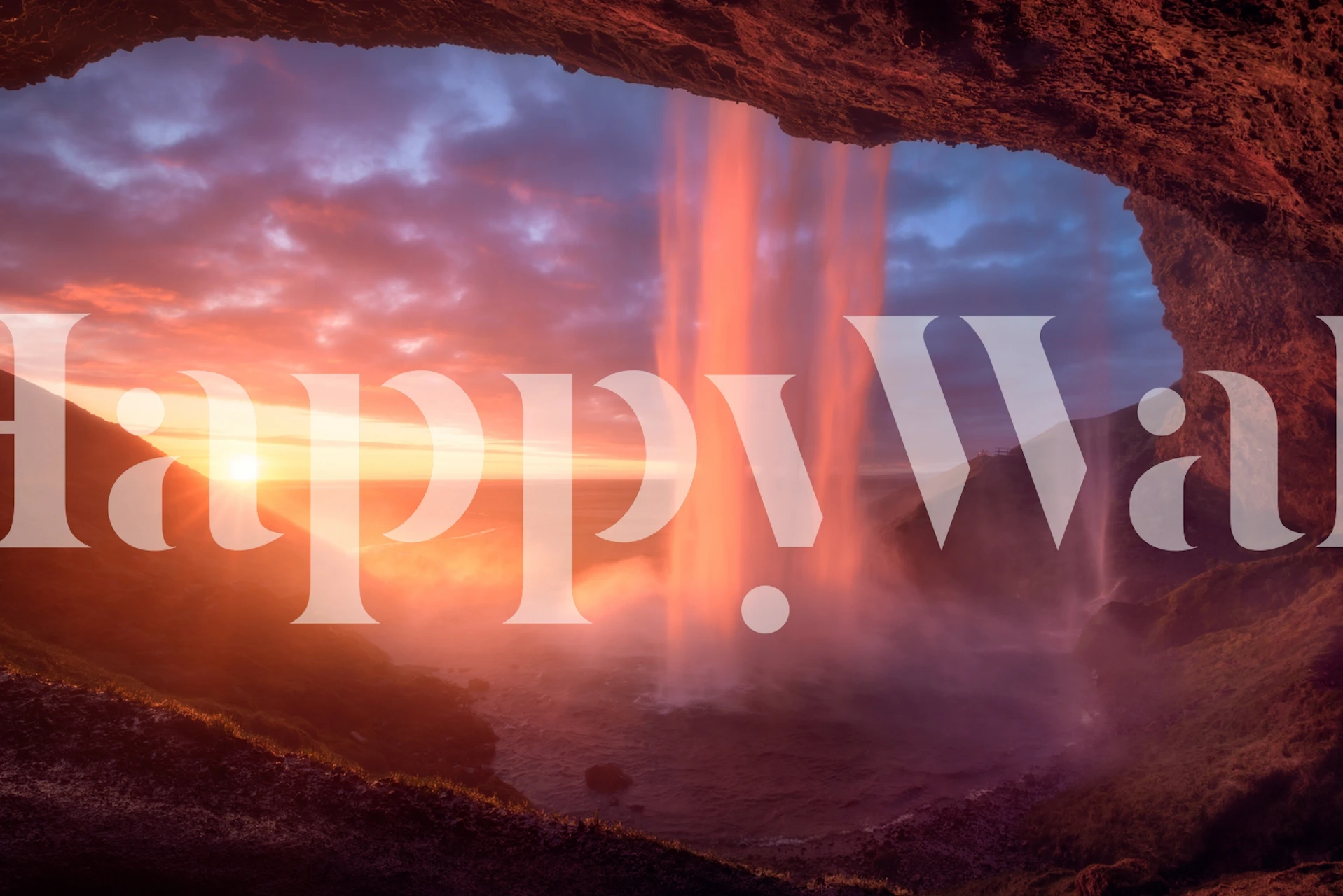 A Wall Of Flames wallpaper in a room