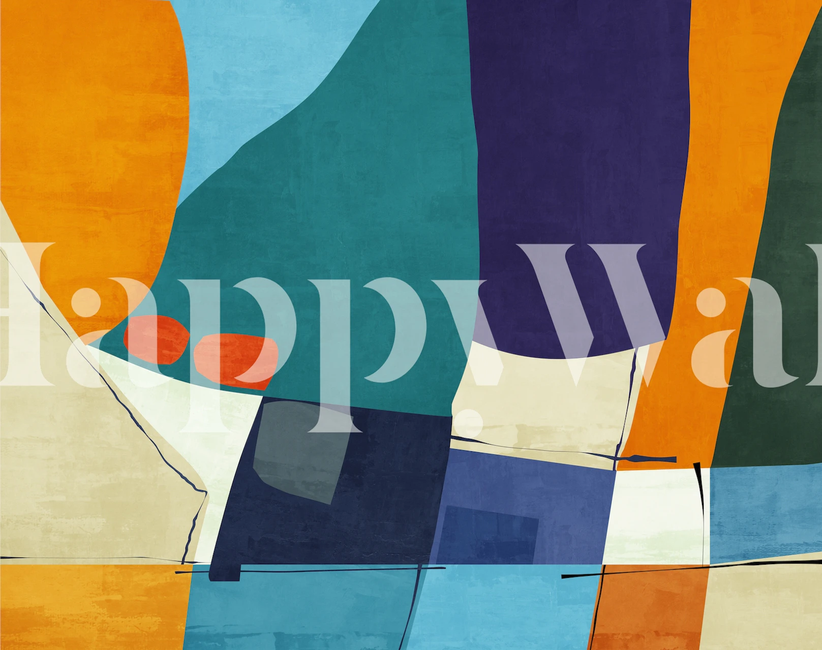 Fotomurais paisagistícos Padrão de colcha de retalhos colorida