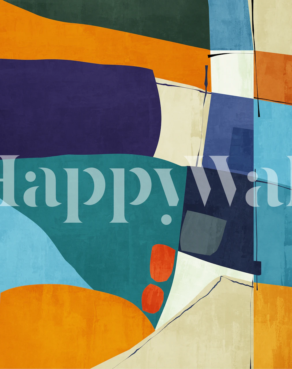 Patchwork Quilt 1 wallpaper design in a room