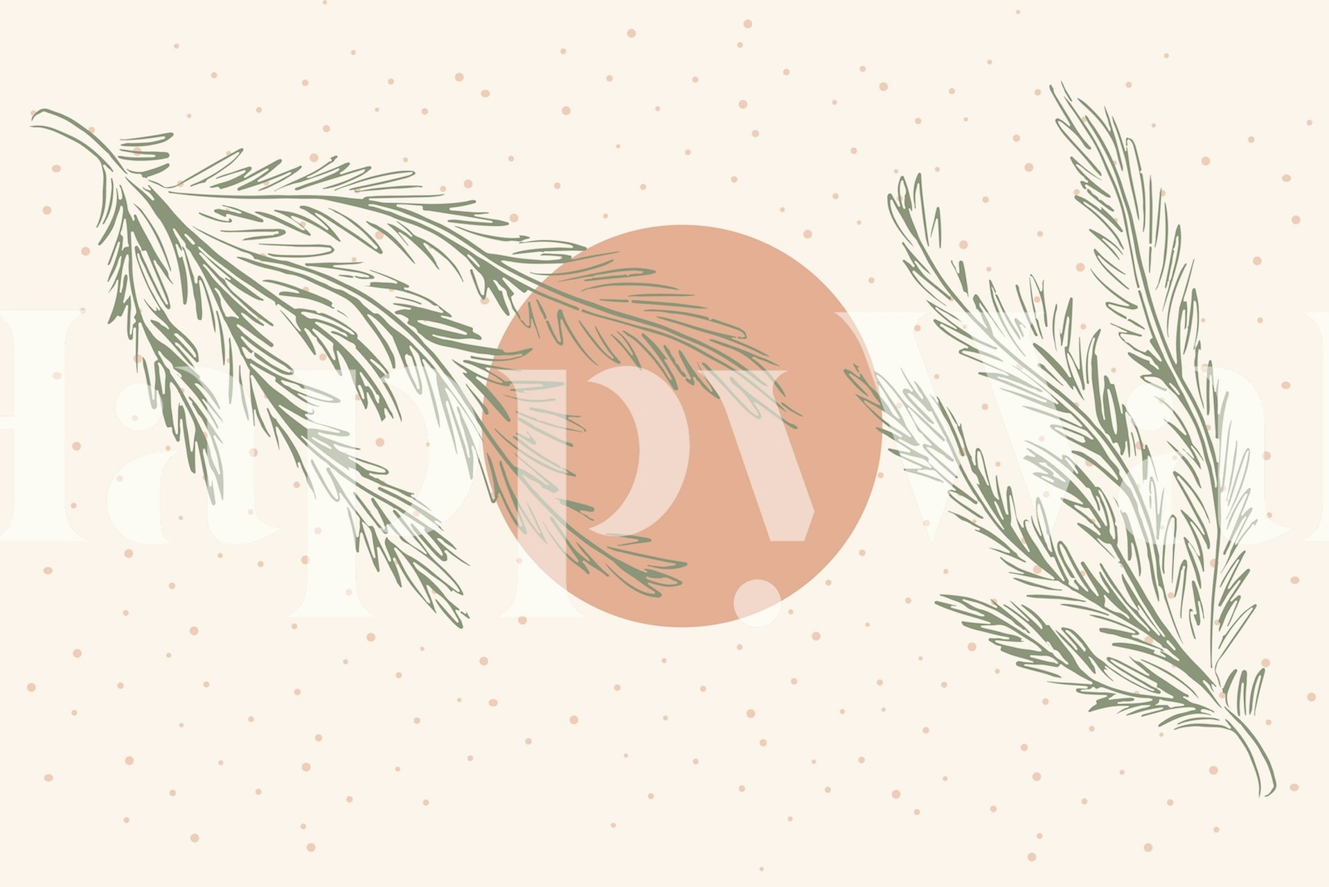 Autumn Sun Drawing ταπετσαρία σε ένα δωμάτιο