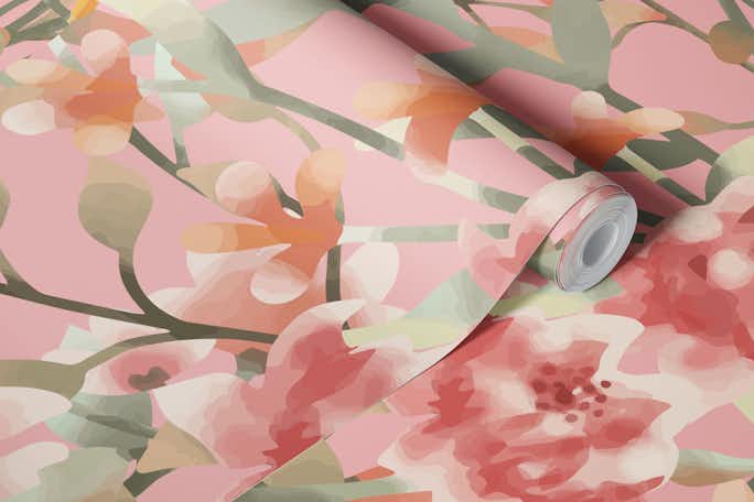 Dreamy Wildflower Watercolorwallpaper roll
