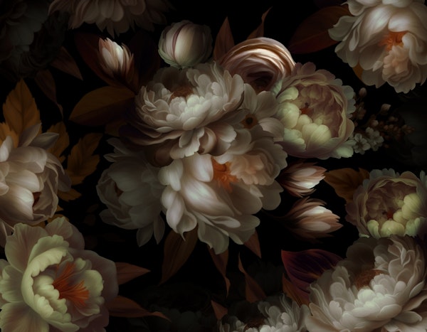 Baroque Luxury Night Flower Garden