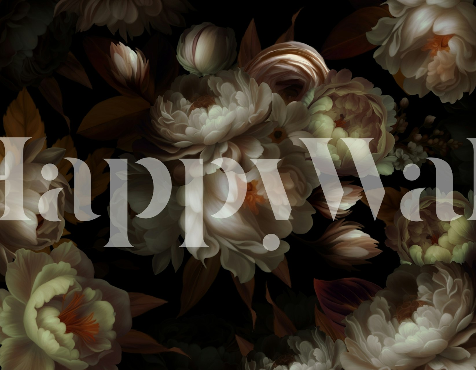 Baroque luxury floral wallpaper design