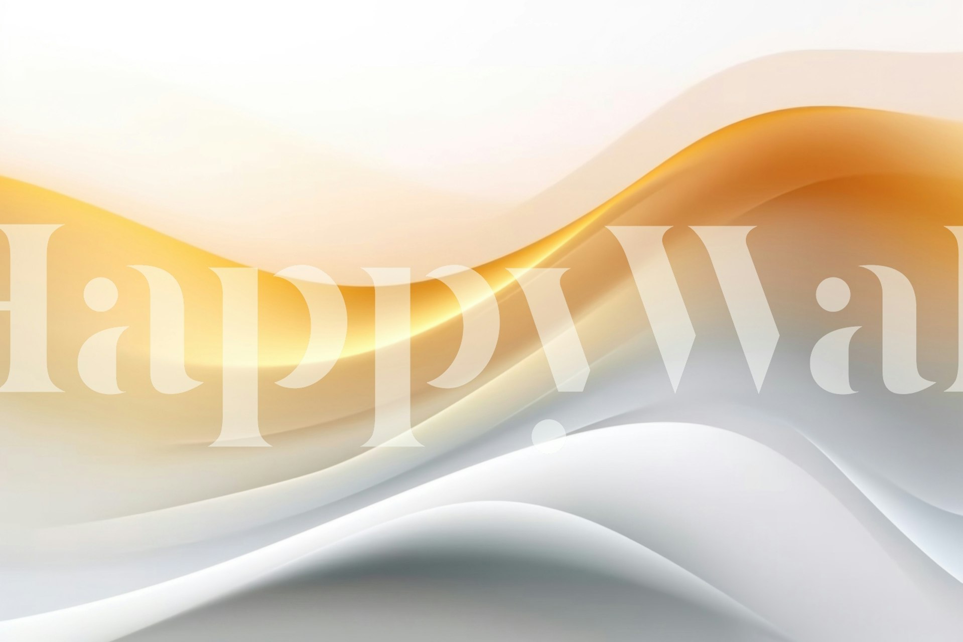 Carta da parati Golden Waters Ethereal Waves in una stanza
