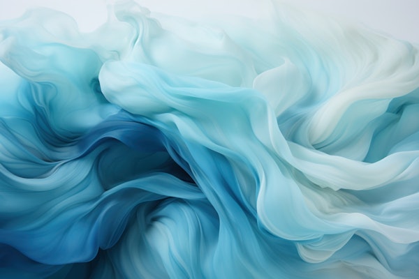 Ethereal Soft Blue Fluid Dreams
