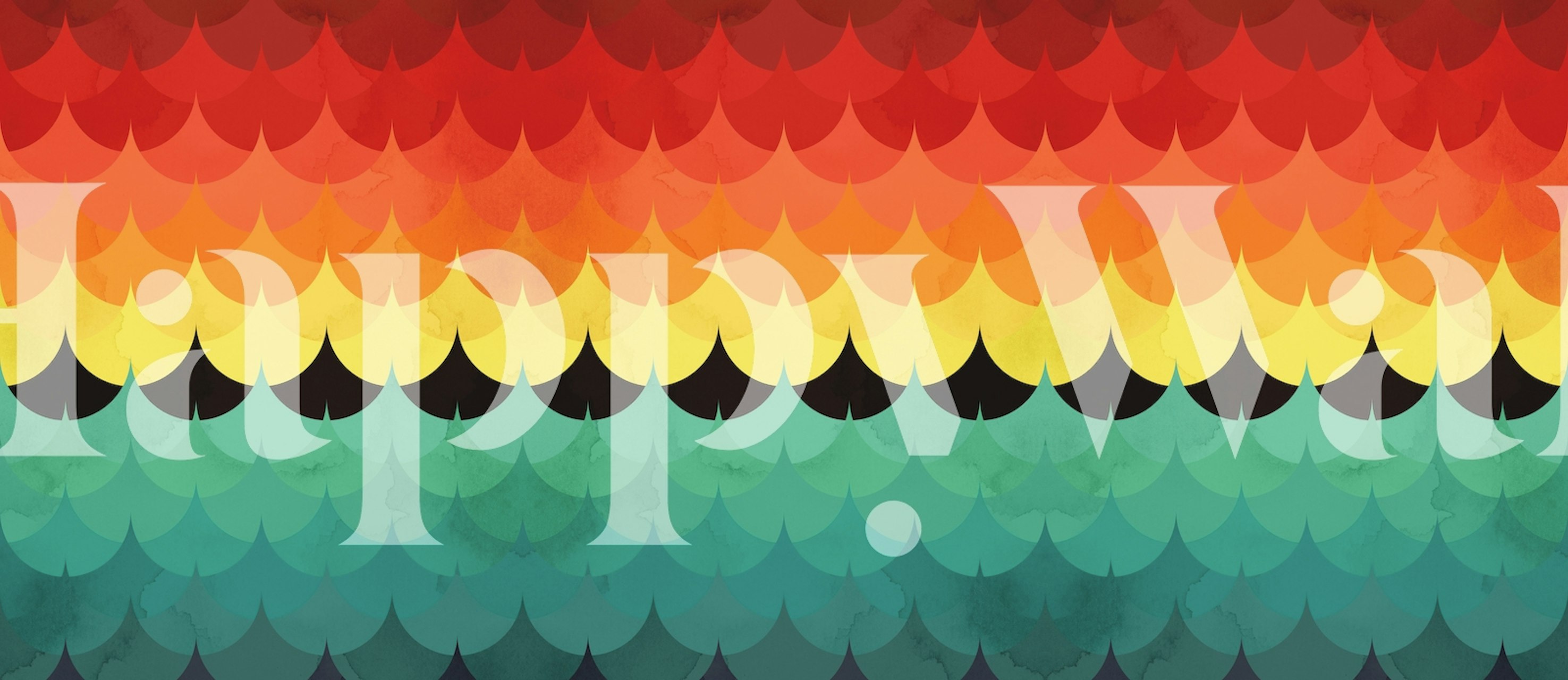 Colorful waves design tapet i et rum