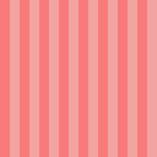 Simple Modern Coral Pink Stripes - Medium