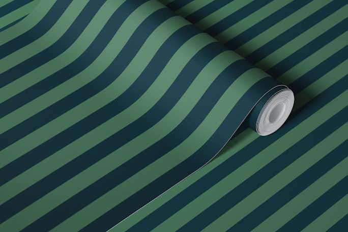 Moody and Fern Green Stripeswallpaper roll
