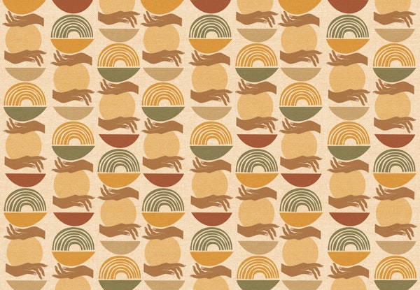 Mid-Century Fall Color Balance Pattern