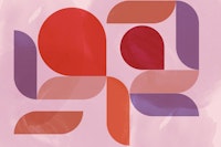 Mid-Century Sunset Shapes tapete